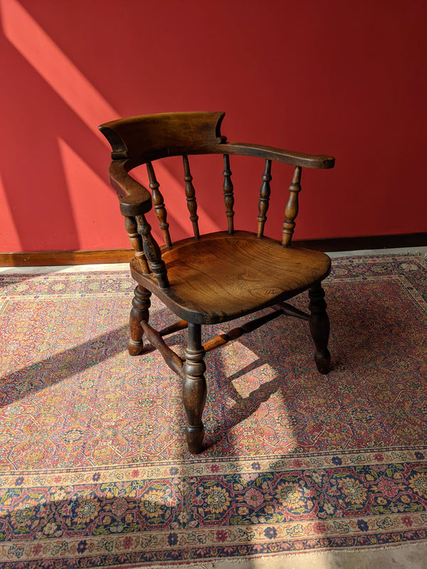 Antique 19th Century Smokers Bow Chair