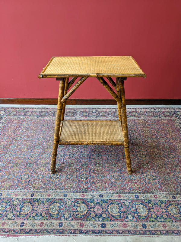 Antique Victorian Bamboo Side Table