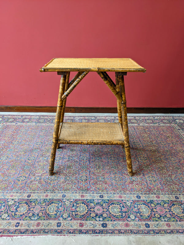 Antique Victorian Bamboo Side Table