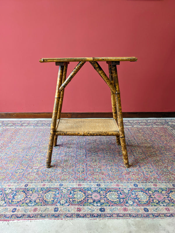 Antique Victorian Bamboo Side Table