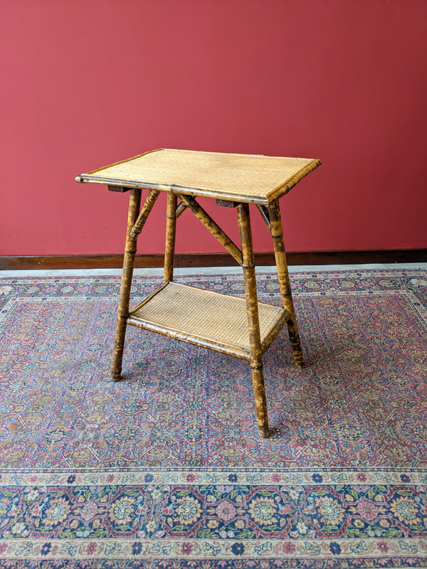 Antique Victorian Bamboo Side Table