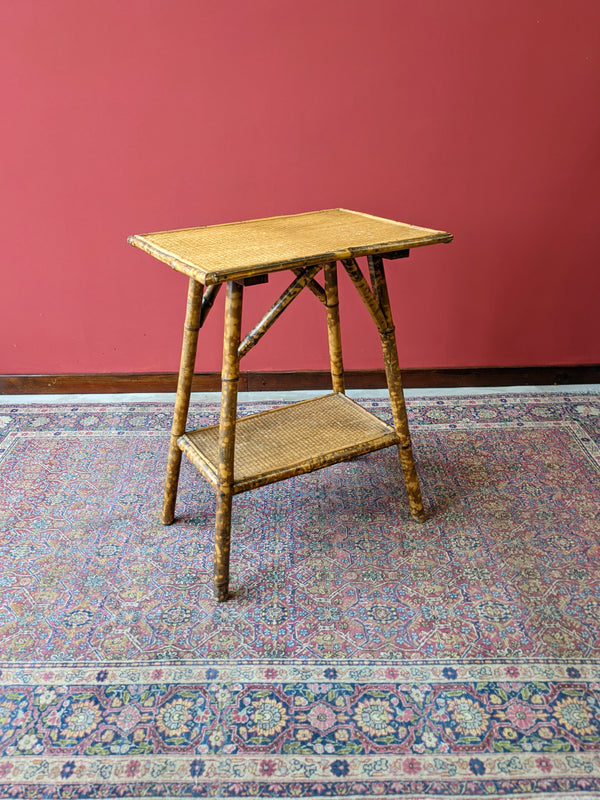 Antique Victorian Bamboo Side Table