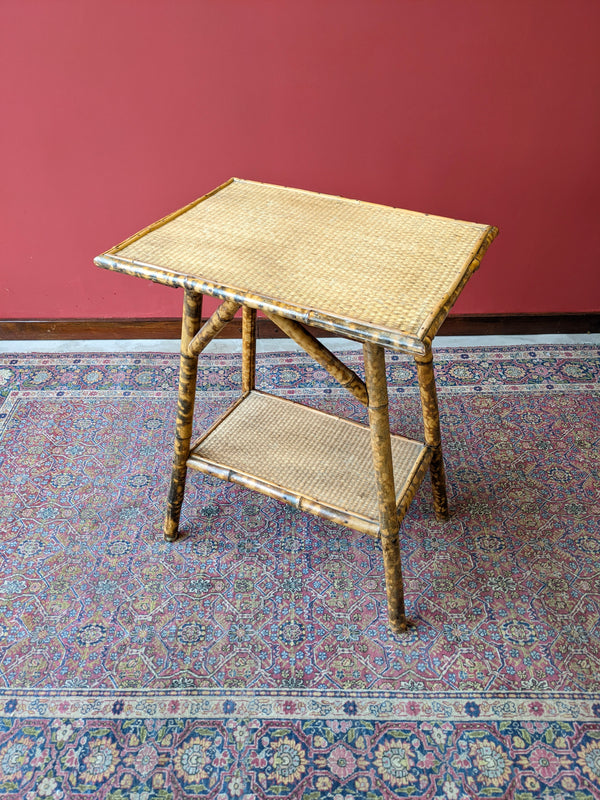 Antique Victorian Bamboo Side Table