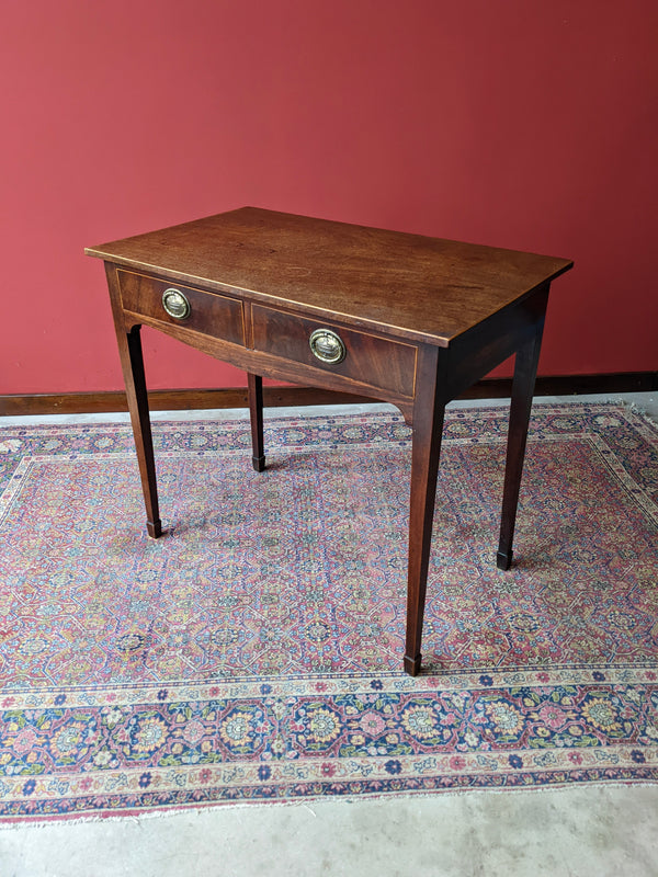 Antique Mid 19th Century Mahogany Small Desk / Console Table / Hall Table