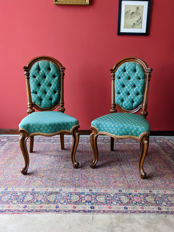 Pair of Antique 19th Century Walnut Parlour Chairs