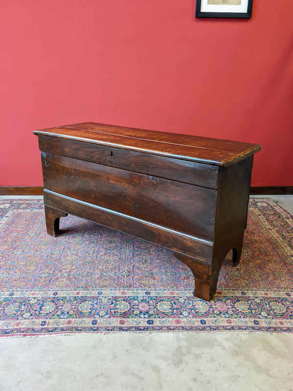 18th Century Antique Oak Plank Coffer / Sword Chest / Blanket Box