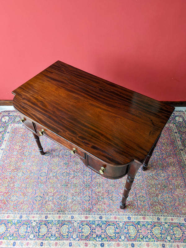 Antique George IV Mahogany Breakfront Ladies Desk / Hall Table