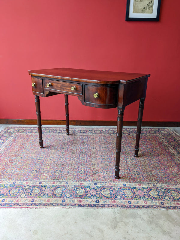 Antique George IV Mahogany Breakfront Ladies Desk / Hall Table