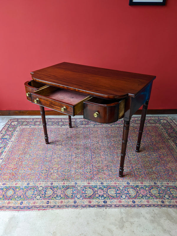 Antique George IV Mahogany Breakfront Ladies Desk / Hall Table