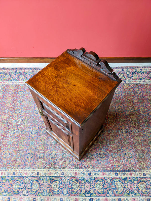 Antique Victorian Mahogany Panel Front Pot Cupboard / Bedside Cabinet