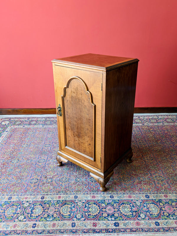 Antique Art Deco Walnut Pot Cupboard / Bedside Cabinet