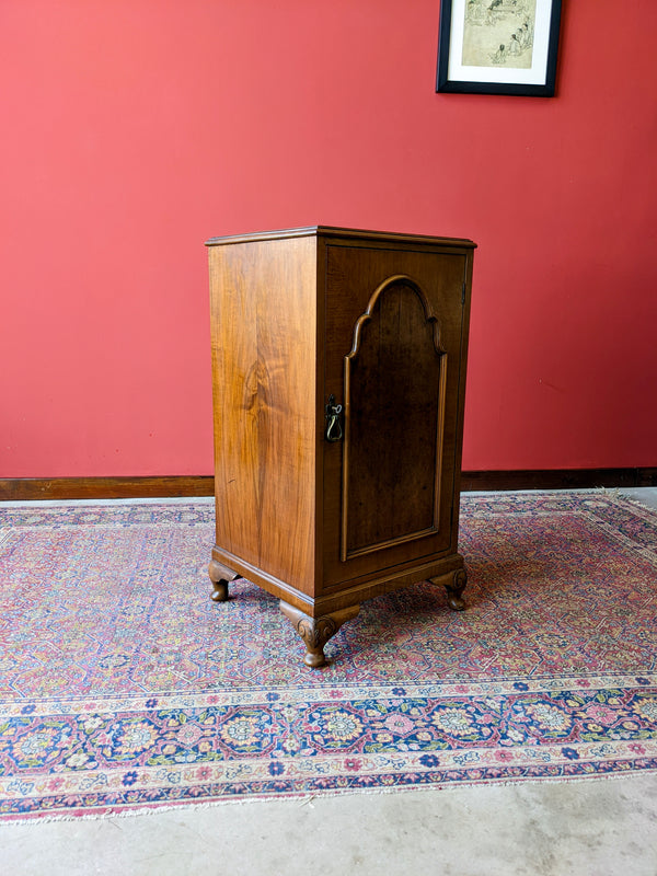 Antique Art Deco Walnut Pot Cupboard / Bedside Cabinet