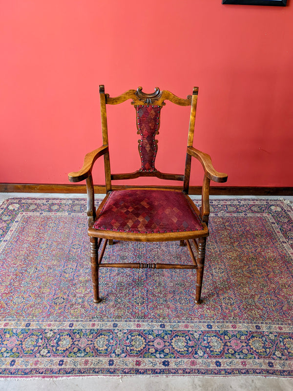 Antique 19th Century Mahogany Elbow Chair