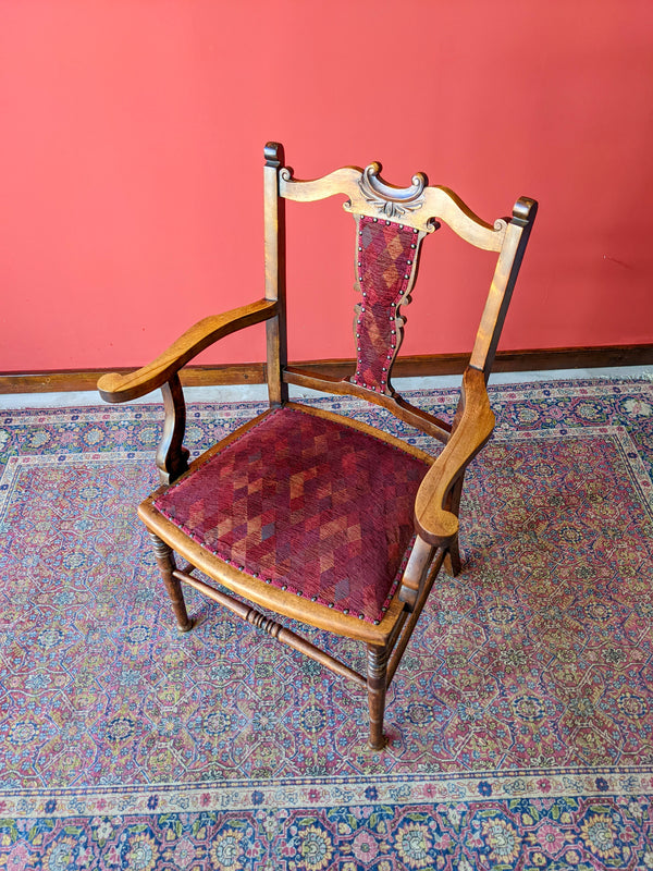 Antique 19th Century Mahogany Elbow Chair