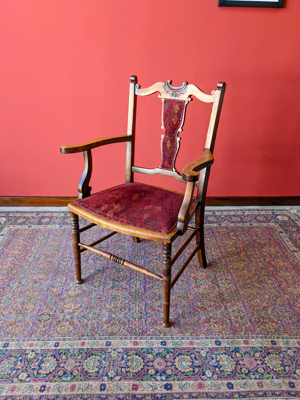 Antique 19th Century Mahogany Elbow Chair