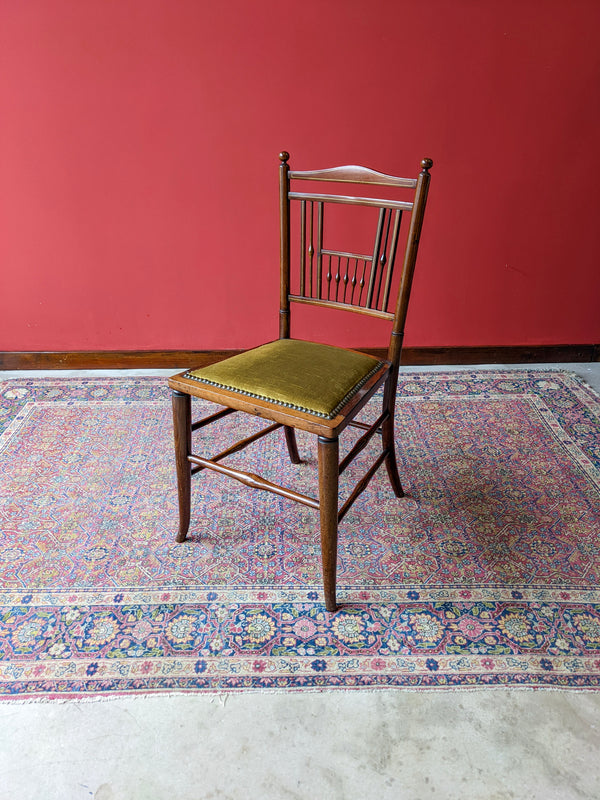 Antique Inlaid Mahogany Arts & Crafts Side Chair Circa 1900