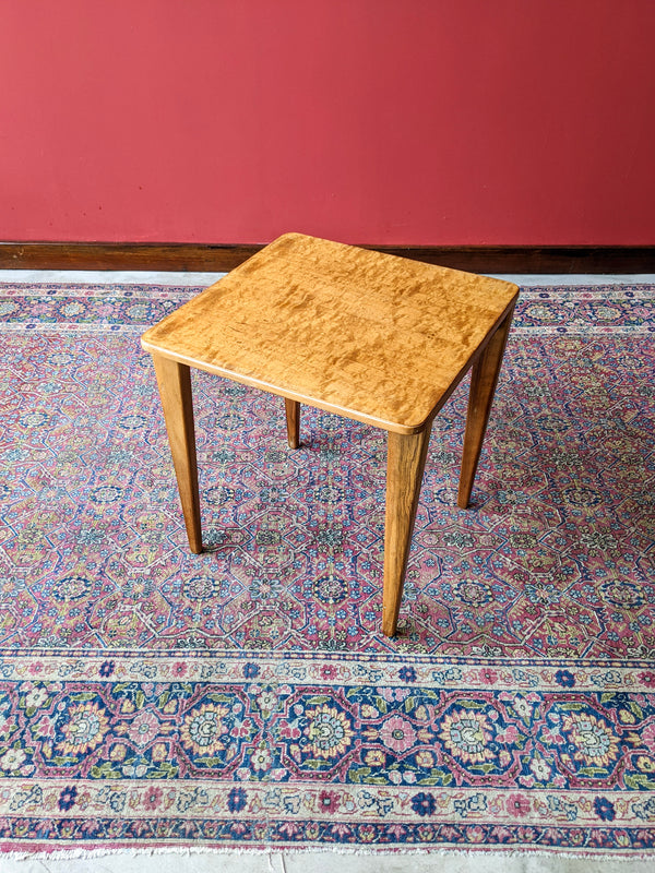 Mid Century Modern Early Gordon Russell BirdsEye Maple Side Table / Small Coffee Table / Bedside Table