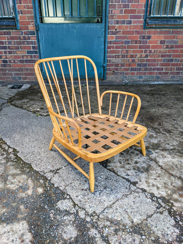 Mid Century Blonde Ercol Jubilee Armchair Model 766