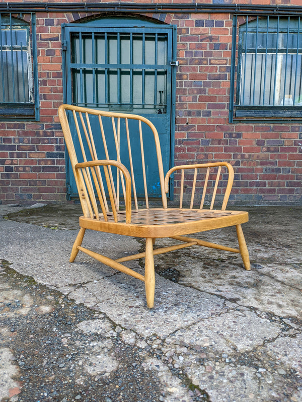 Mid Century Blonde Ercol Jubilee Armchair Model 766