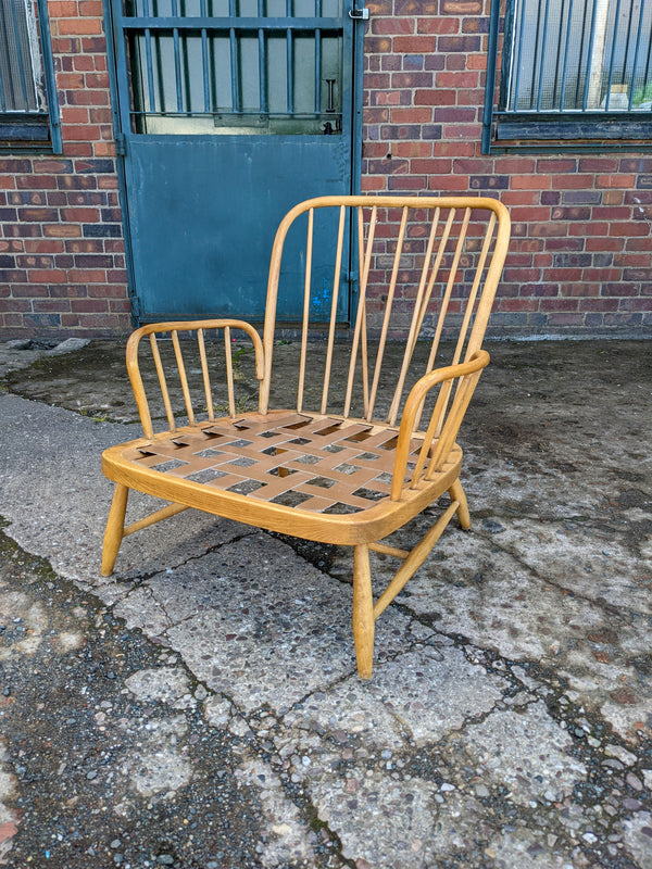 Mid Century Blonde Ercol Jubilee Armchair Model 766