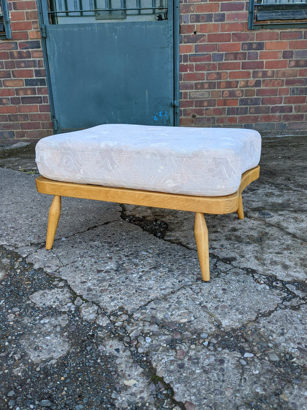 Ercol Mid Century Blonde Windsor Footstool (Model 431)