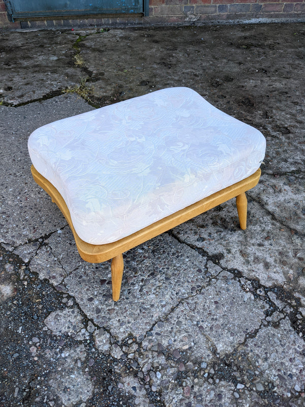 Ercol Mid Century Blonde Windsor Footstool (Model 431)