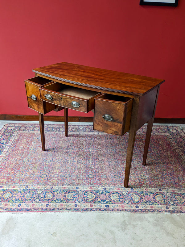 Antique Mahogany Bow Front Console / Hall Table / Small Desk