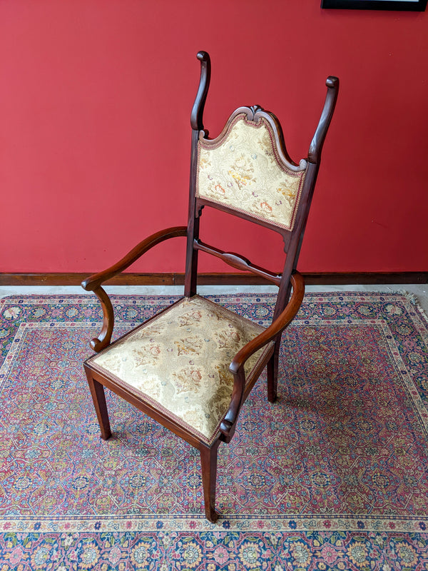 Antique Victorian Mahogany Elbow Chair