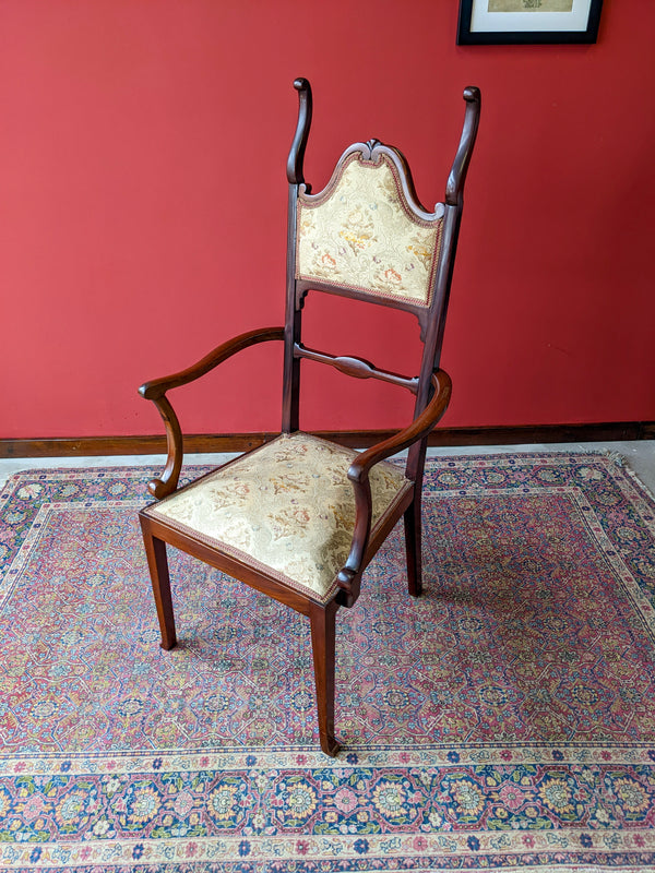 Antique Victorian Mahogany Elbow Chair