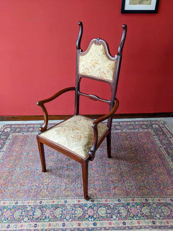Antique Victorian Mahogany Elbow Chair