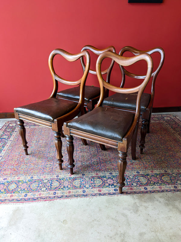 Set of 4 Antique 19th Century Mahogany Dining Chairs