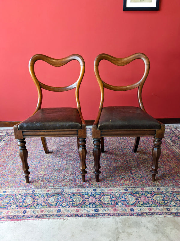 Set of 4 Antique 19th Century Mahogany Dining Chairs