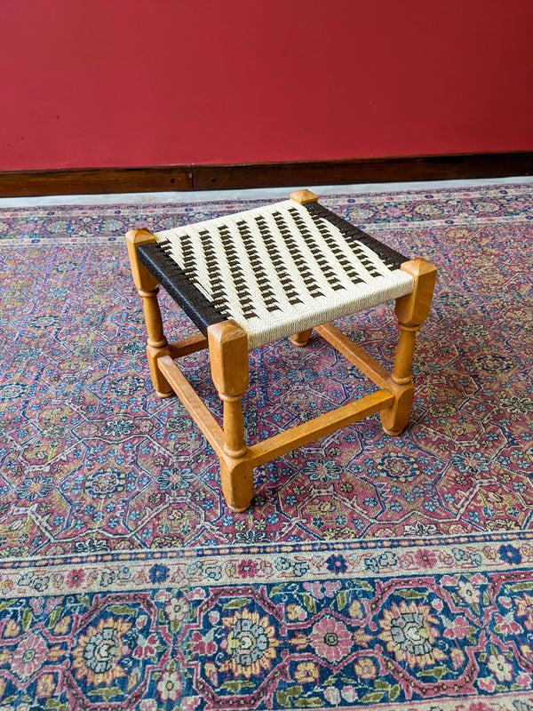 Mid Century Weaved Footstool