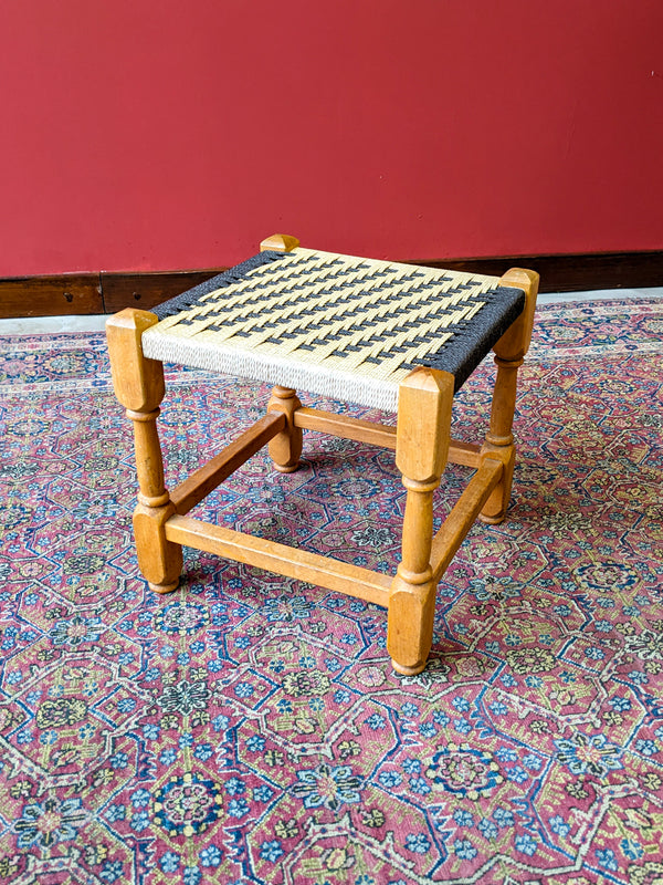 Mid Century Weaved Footstool