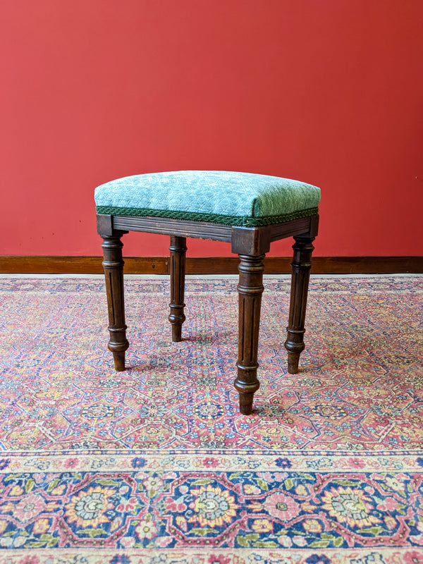 Antique 19th Century Mahogany Stool / Footstool