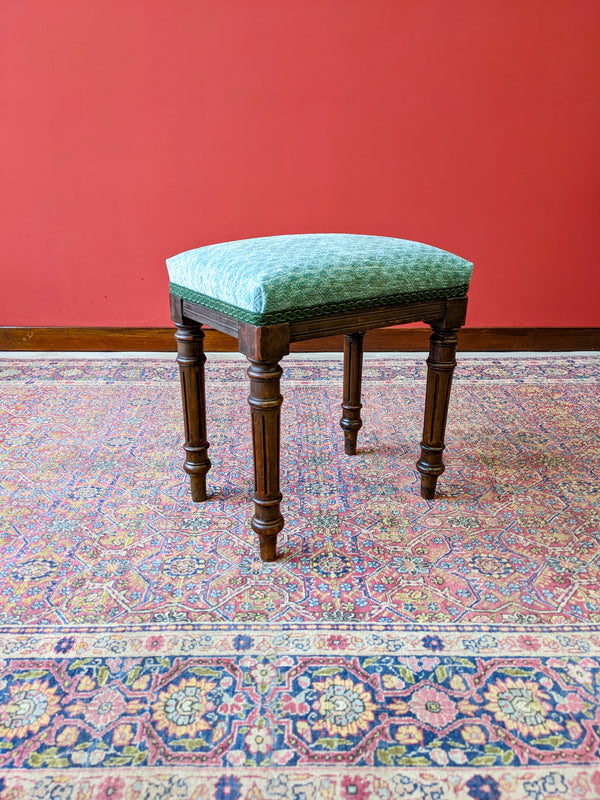 Antique 19th Century Mahogany Stool / Footstool