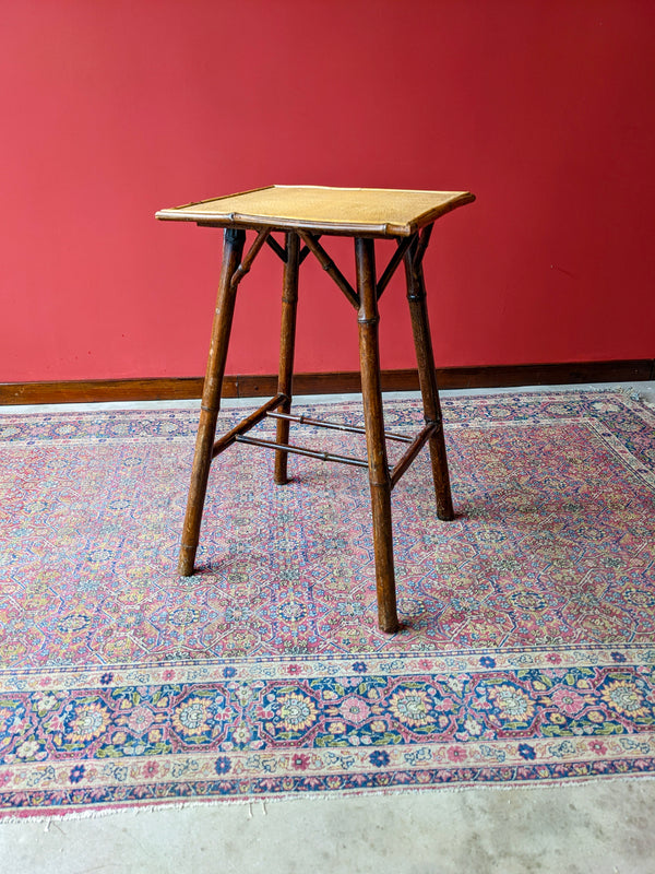 Antique Victorian Bamboo Side Table