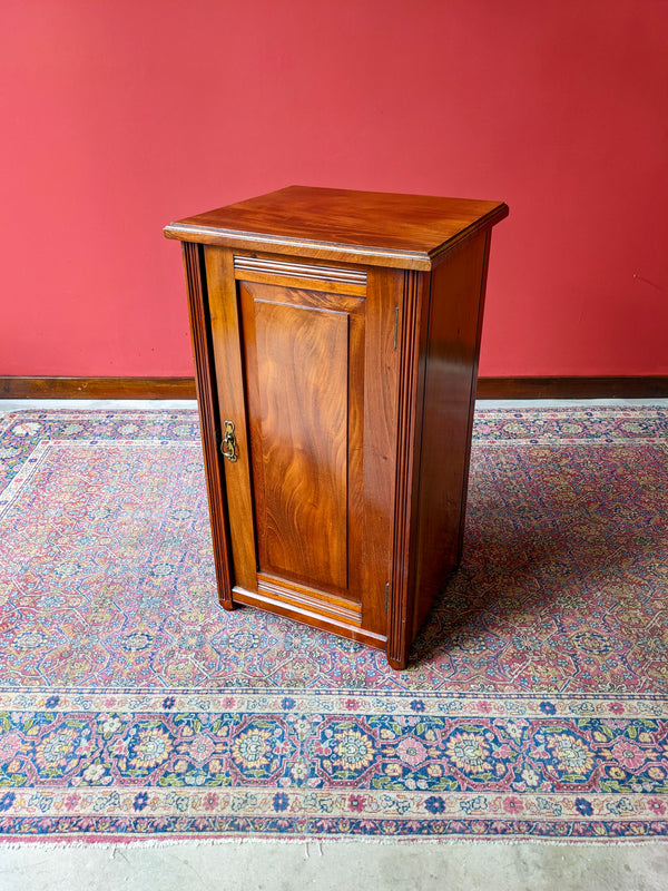 Antique Victorian Mahogany Panel Front Pot Cupboard / Bedside