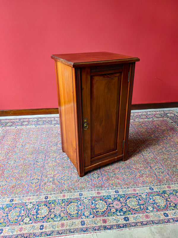 Antique Victorian Mahogany Panel Front Pot Cupboard / Bedside