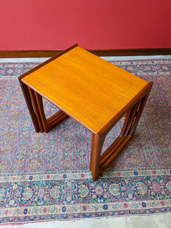 Set of 3 Mid Century Modern G Plan Quadrille Teak Nest of Tables