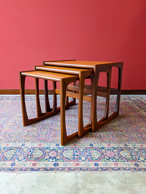 Set of 3 Mid Century Modern G Plan Quadrille Teak Nest of Tables