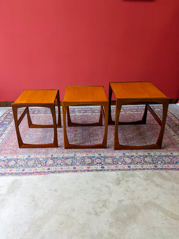 Set of 3 Mid Century Modern G Plan Quadrille Teak Nest of Tables