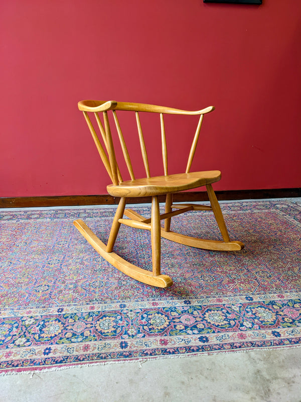 Mid Century Modern Ercol Cowhorn Rocking Chair Model 452