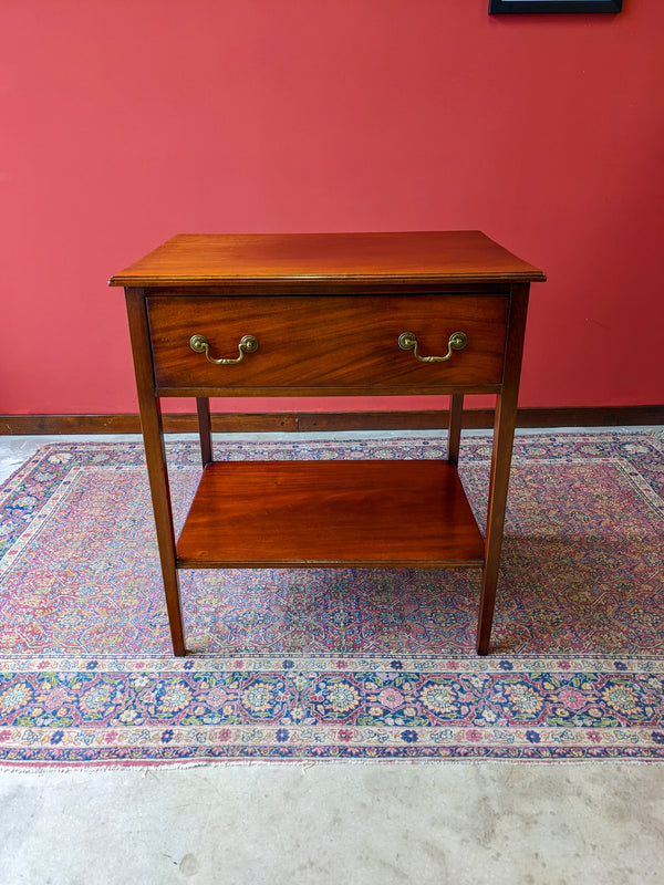 Antique 19th Century Single Drawer Mahogany Side Table