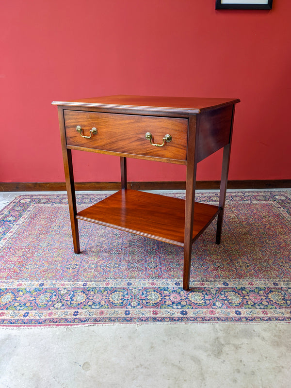 Antique 19th Century Single Drawer Mahogany Side Table