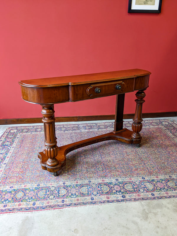 Antique Victorian Mahogany Narrow Breakfront Console / Hall Table