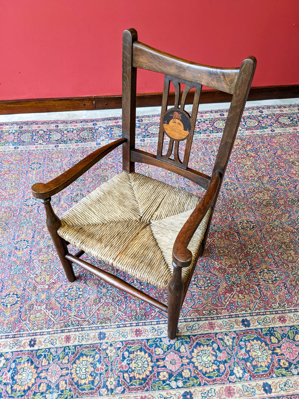 Antique Edwardian Cow Jumped Over the Moon Child's Chair