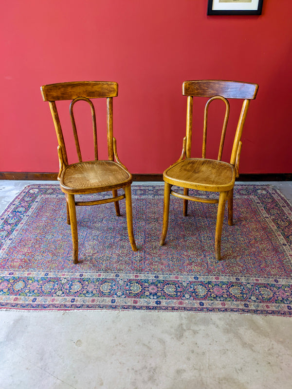 Pair of Antique Bentwood Bistro Chairs by J&J Kohn