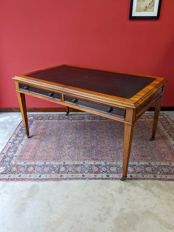 Large Antique Mahogany Writing Table / Desk Circa 1900