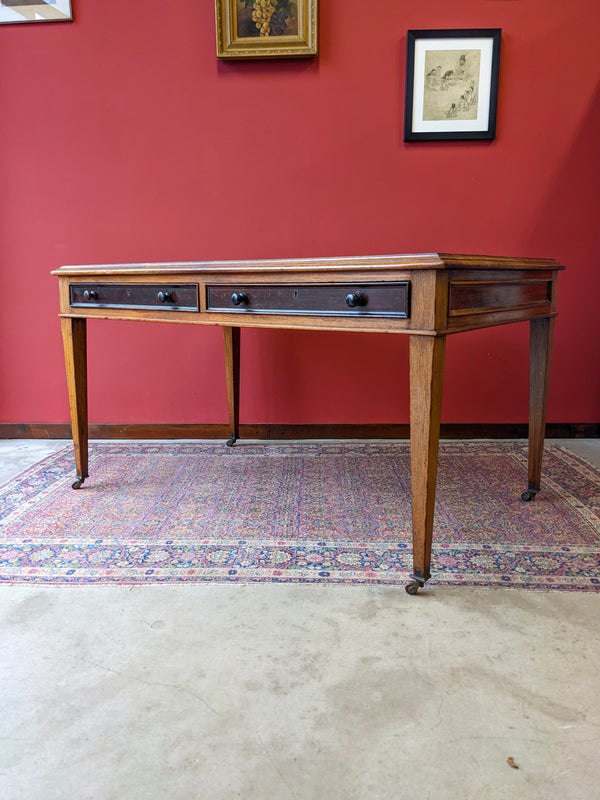 Large Antique Mahogany Writing Table / Desk Circa 1900